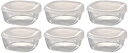 HARIO(ハリオ) 日本製 耐熱ガラス 製 保存容器 ・ 角 600ml BUONO kitchen KST-60-TW 6個セット クリア