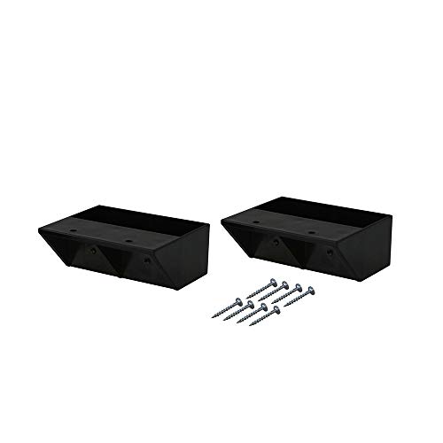 平安伸銅工業 LABRICO DIY収納パーツ 2×4棚受シングル マットブラック 2個入 DXK-2