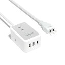 電源タップ usb付き 延長コード 1m 短い TESSAN usb-c コンセントタップ タコ足配線 3個AC口 1個type-c 2個typ