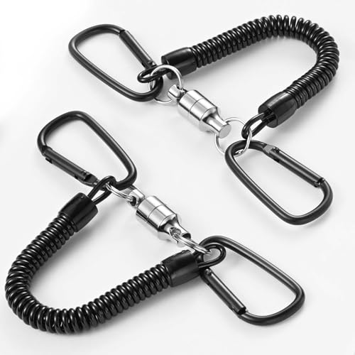 BEIHOO マグネットリリーサー 耐荷重5kg 磁石 強力 マグネットリリース カラビナx2 スプリングコード付 吊り下げ 落下防止 アウトド