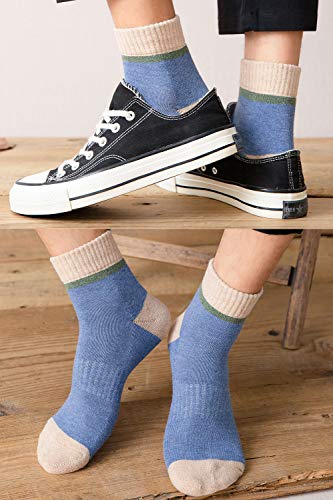 [Hanmeimei] 靴下 メンズ防臭・吸汗 綿タオル生地 スポーツソックス カラフルソックス 室内 通勤 7足セット抗菌 中厚手 春夏秋冬