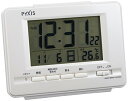 セイコークロック(Seiko Clock) セイコー クロック 目覚まし時計 電波 デジタル カレンダー 温度 表示 PYXIS ピクシス 白