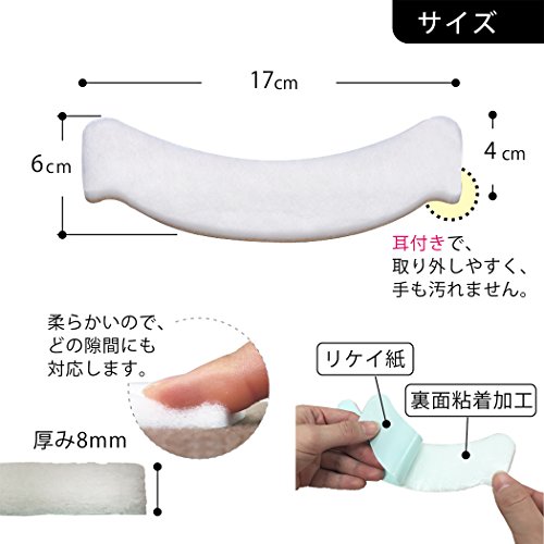 ルミナスエイト 楽天市場店のサンコー トイレ 汚れ防止 パット おしっこ吸うパット 30コ入 掃除 飛び散り 臭い対策 ホワイト 日本製 AE-92｜アングル2
