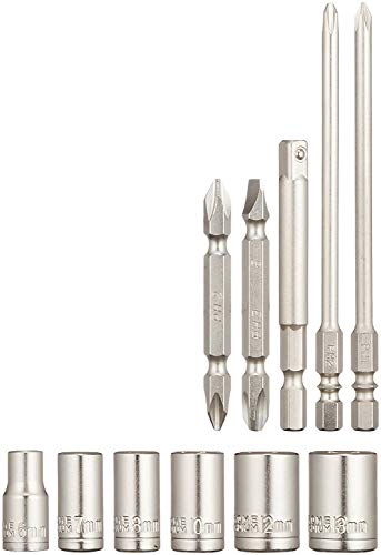 Rakuten - イーバリュー(E-Value) ビット&ソケット 11点セット BS-2N 六角軸 6.35mm