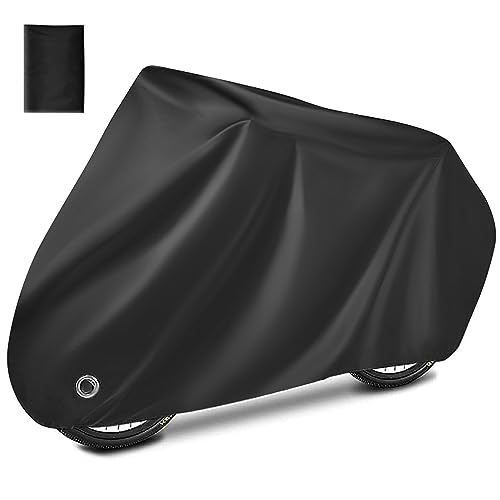 黒/-/QH01・MaterialType:汎用タイプ ブラック・カバーサイズサイズは200cm *110cm *70cmです。自転車カバーは高の生地を採用しています。丈夫で柔らかくて、破れにくいのです。風雨、埃、紫外線によるダメージから自転車を守ります。・紫外線防止&風飛び対策自転車カバーの内側には、強い紫外線による自転車の劣化を防ぐためのシルバーコーティングが施されています。前後の裾は伸縮性のあるゴム仕様で、風が吹いてもフィットします。バックルを結ぶことで、強風の天候でもカバーが自転車をしっかりとカバーすることができます。・盗難防止＆高い撥水効果前輪部分に盗難防止用のアルミ製ロックホールがあり、ロックはこの穴を通って自転車とカバーを一緒にロックすることができます。素材の表面には撥水加工が施されており、良好な防水性を実現しています。精密縫製を採用し、防水性能がさらに優れています。自転車カバーの防水効果は通常の約2倍です。・持ち運びに便利畳んで収納できる袋があるので、使わないときはコンパクトにしまえます。自転車カバーは軽量で、男性でも女性でも収納