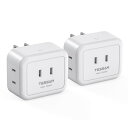 蛸足コンセント 3口 電源タップ コンセント タップ TESSAN タコ足配線 3AC口 雷ガード マルチタップ 充電タップ コンパクト 2個セ