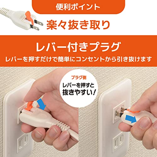 ������(OHM) �ŵ� ��Ĺ������ ������ �Ÿ����å� 1�ĸ� 2m �餯ȴ����С�&���å������󥻥�� �ۥ磻�� HS-T12LLX3-W 0