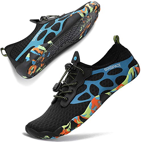 [SIXSPACE] マリンシューズ ウォーターシューズ アクアシューズ ビーチシューズ ヨガ 水陸両用 軽量 通気 男女兼用 水泳靴 スニーカ(4)
