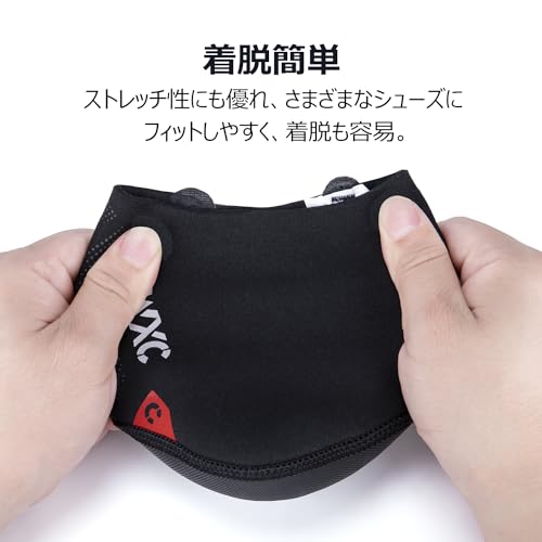 CXWXC 自転車 トゥーカバー ビンディングシューズ対応 防風 防寒 防水 ロードバイク 再帰反射 秋冬用 Mサイズ (CX-202)