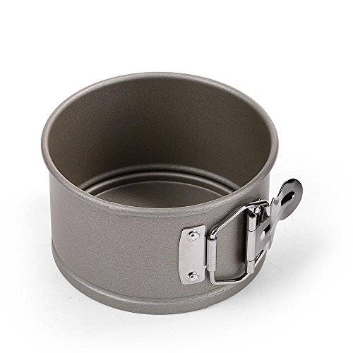 タイガークラウン ケーキ型 グレー 120×72mm バネ式デコ型12cm スチール フッ素コーティング 底取れ式 3511