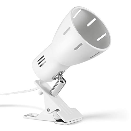 E26クリップライト ANZENSHI スポットライト 電気スタンド クリップ 間接照明 角度調整 コード長1.6m金属製 E26電球別売 (白