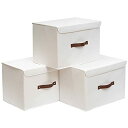 OUTBROS 収納ボックス3個組収納ケース ふた付き大容量 衣類収納ボックス折りたたみ式 収納ケースおもちゃ 衣類 雑誌 収納 防塵 防湿 無