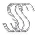 labato S字フック Sじフック フック S字 汎用フック Sカン 耐荷重15kg 5枚セット エスフック 吊り下げ カーテンかけ 小物掛け