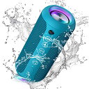 Ortizan Bluetooth スピーカー 防水IPX7 ワイヤレススピーカー LEDライト付き 30時間連続再生 24W出力 小型 重低音