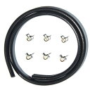 Pronese 燃料ホース 内径5mm ガソリンホース 3層管 全長1m ホースクランプ 6個付き 耐油 耐圧 耐腐食性 高性能ホース バイク・