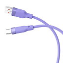 USB-C ケーブル (1本セット パープル 1m) SLEIJAOOE 柔らかいシリコン制 絡まない 断線防止 USB タイプC(Type-C