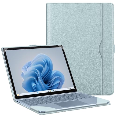 アイスブルー/-/-・Color:アイスブルー・対応機種Microsoft Surface Laptop Go 3 2023発売/Surface Laptop Go 2 2022発売/Surface Laptop Go 2020発売 12.4インチ (モデル番号2013 1943) 専用保護ケース。（ご注意：ご注文の際に、お手元機種のモデル番号をご確認をお願い致します。）・材料ケース表面が上質なPUレザーを採用し、裏地が柔らかいで、手触りが抜群同時に高級感が溢れ、精密な縫製で汚れやキズ、ホコリなどからパソコン本体をしっかり保護できます。・操作便利ユニークなデザインにより、ケースを装着したままパソコンをいつでも開閉でき、すべてのポートにアクセスできます。・磁気バックルがつき磁気バックルがケースをしっかりと閉じ、パソコン本体を損傷から保護します。・ポケット付き前に大きなポケット付き、カードやお金、紙など色んな物を収納できます。