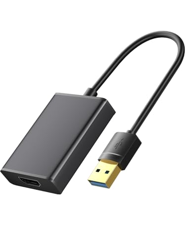 2025年新モデルUSB HDMI 変換アダプタ USB3.0 変換 ケーブル 内蔵 ディスプレイアダプタ 5Gbps 高速 伝送1080P 対