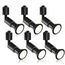 LVWIT ライティングバー用 スポットライト E26口金 電球付き ダクトレールライト 省エネ 6W ビーム電球 PAR20 5000K 昼白