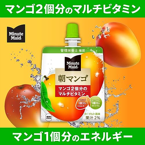コカ・コーラ ミニッツメイド 朝マンゴ ゼリー 180mlパウチ×6個