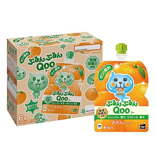 コカ・コーラ ミニッツ メイド ぷるんぷるんQoo みかん 125gパウチ×6袋