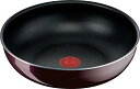 ティファール 取っ手のとれる 炒め鍋 28cm 深型 中華鍋 ガス火専用 PFOAなどの有害物質不使用 「インジニオ・ネオ ヴィンテージボルドー