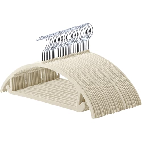 Hanger - tkone ハンガー すべらない 滑り止めハンガー かたくずれ防止 薄い 省スペース 耐荷重性 壊れにくい 変形にくい ベルベット 30本組 ベ