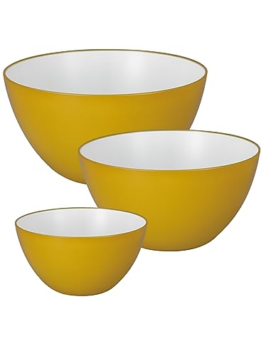 Rakuten - シービージャパン(CB JAPAN) 耐熱ボウル [マスタード] 14cm / 18cm / 20cm 3サイズセット 深型で混ぜやすい 電子レ