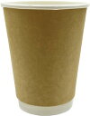ニッチプラス(Niche Plus) 紙コップ ラテアート ダブルウォールカップ 未晒 クラフト(280ml)25個 NDW単