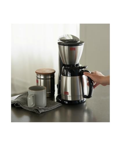 メリタ(Melitta) コーヒーメーカー ノアプラス ブラック5杯用/ステンレス製二重構造ポット/アイスコーヒー/蒸らし機能搭載