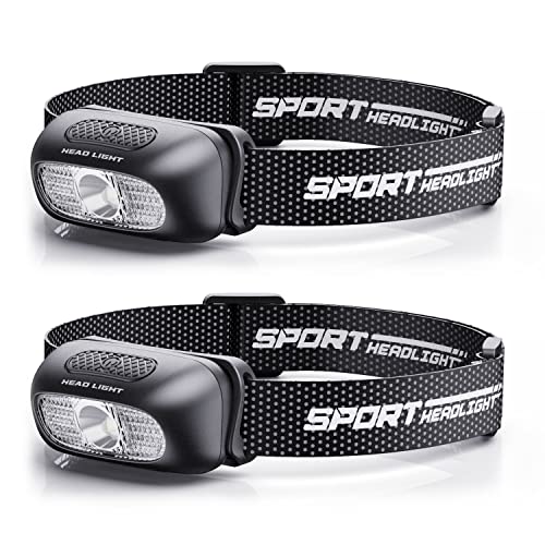 ヘッドライト USB充電式 高輝度 LED ヘッドライト 5種点灯モード 赤＆白ライト SOS...