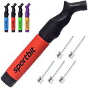 (スポーツビット) Sportbit ボール用空気入れ 持ち運び 空気注入針5本付き eブック付き バスケットボール/サッカー/ラグビー/バレー