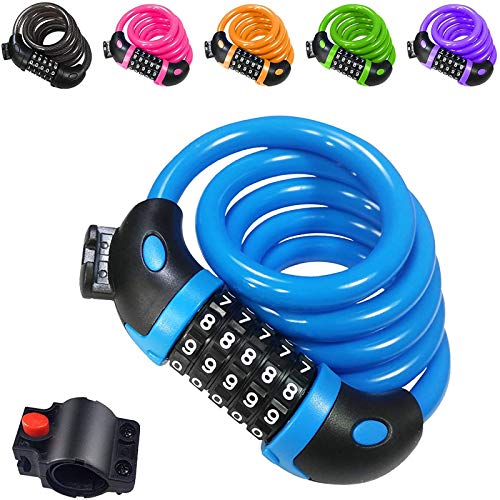 REHKITTZ 自転車 鍵 ワイヤー 長120cm 横断面直径12mm， ロック 組み合わせ 5桁 120cm/12mm - ファッシ..