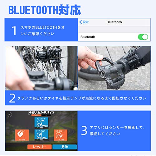 CYCPLUS ケイデンスセンサー スピードセンサー ANT +＆ Bluetooth 4.0対応