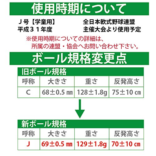 内外ゴム(NAIGAI) 軟式 野球 ボール 公認球 J号 (学童用) 2球セット 133210