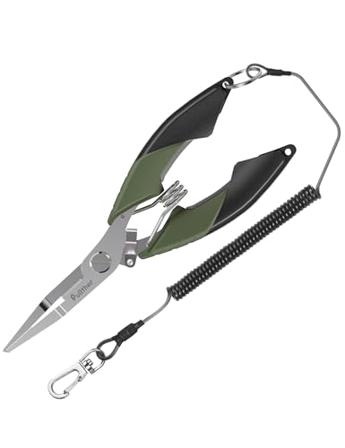 Pullther フィッシングプライヤー 釣り道具 釣り プライヤー 多機能 釣具 滑り止め...