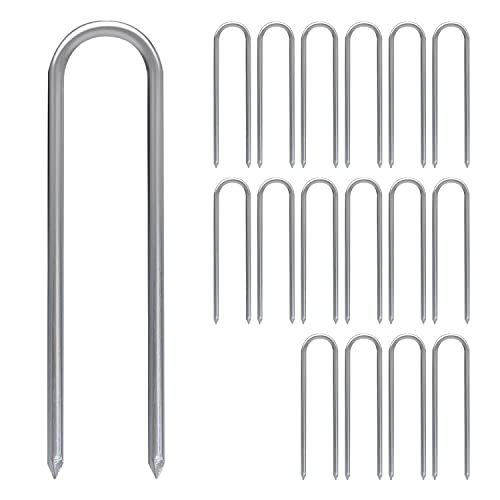 Sutekus U形ペグ U字 内幅6cm 長さ30cm 直径6mm テントペグ キャンプ サッカーゴール トランポリン な..