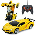 Tcvents ラジコンカー 変形ロボット 車おもちゃ スタントカー ロボットに変身できる 電動RCカー LED搭載 360度回転 モデルカー