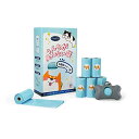 Deefre うんちが臭わない袋 犬うんち処理袋 375枚入 SSサイズ(17.5x27cm) ディスペンサー付き 無香料 防臭ポリ袋 フン処理