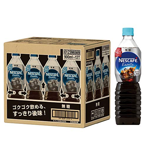ネスカフェ エクセラ 液体 ボトルコーヒー 無糖 900ml×12本