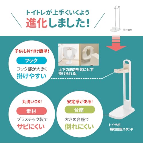 リッチェル トイサポ 補助便座スタンド ベージュ 抗菌加工