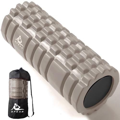 フォームローラー中実 割れないDPEAN 筋膜リリース グリッド ソリッドコア 割れない 3種類凹凸の設計 ..