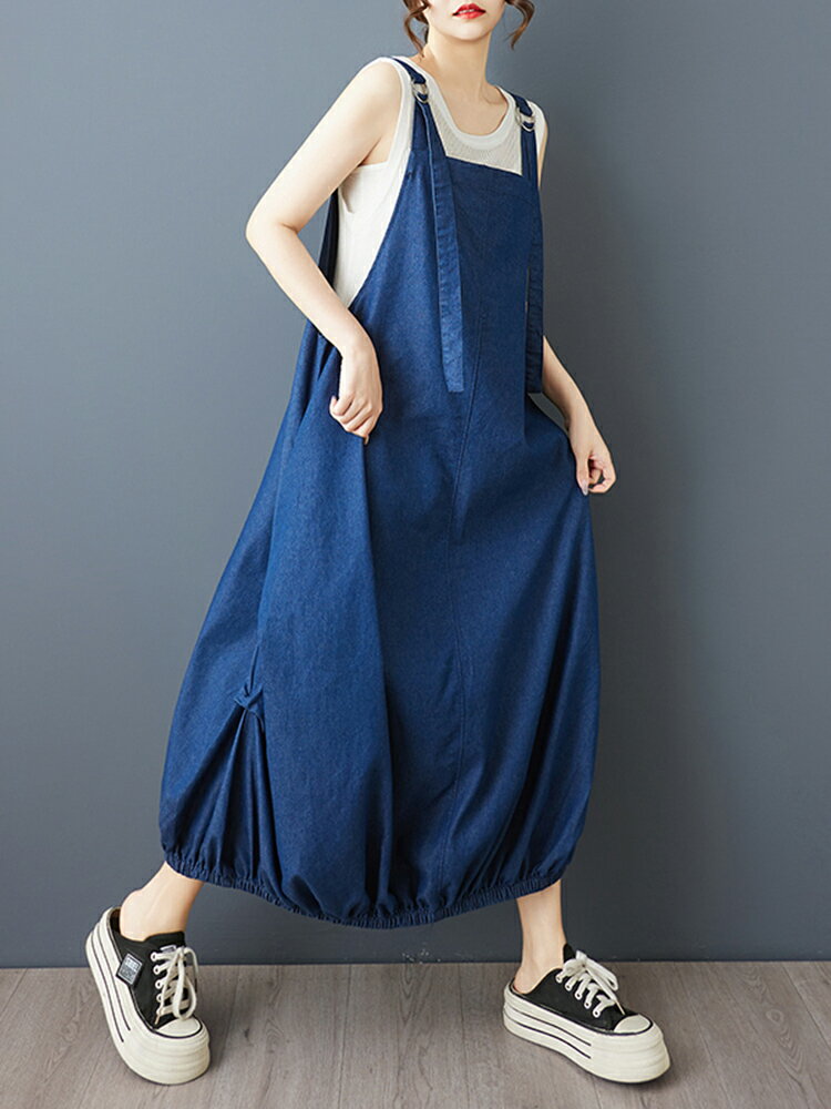 サロペット デニム レディース ジャンパースカート ジャンスカ 春秋 ロング丈 ワンピース スカート エプロン 夏 キャミワンピ パーカー オーバーオール オールインワン マキシ丈 大人 カジュアル 大きいサイズ Aライン コクーン 体型カバー ゆったり 上品 無地 羽織 きれいめ