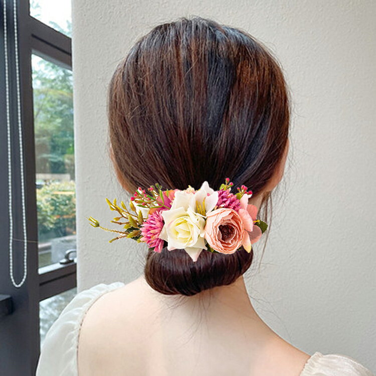 《2点購入⇒30％OFFクーポン》ヘッドドレス 花 ウェディング ランディ | あじさい アジサイ 紫陽花 花嫁 ウエディング ブライダル 髪飾り 造花 結婚式 海外挙式 前撮り 花飾り ヘアアクセ ヘアアクセサリー 白 アンティーク 和装 振袖 着物 ウエディングドレス 小花 おしゃれ