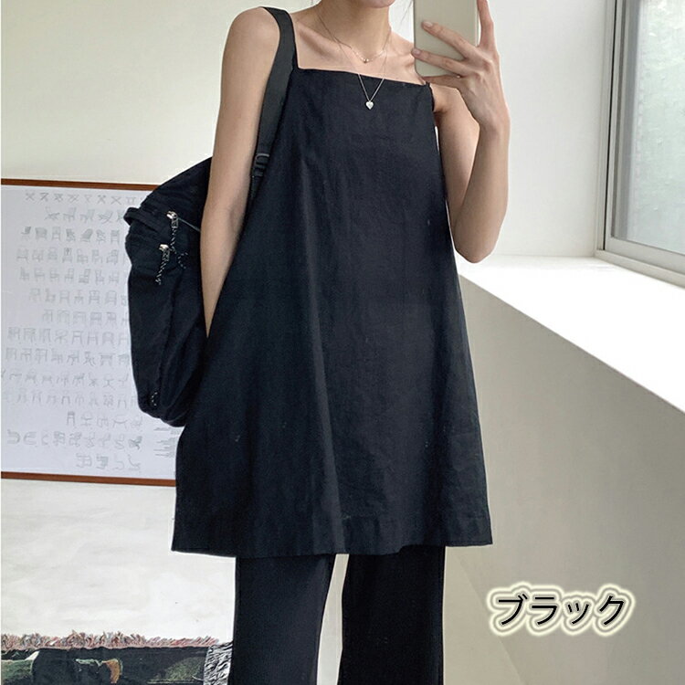 キャミソール レディース 綿麻 キャミワンピース トップス ティアードキャミソールチュニック キャミ ロングキャミ ロング チュニック ノースリーブ ティアード Aライン フレア ストレッチ 夏新作 夏服 春服 秋服 大きいサイズ