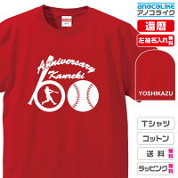 野球ボールバットデザインの60歳（還暦）のお祝いTシャツ 左...