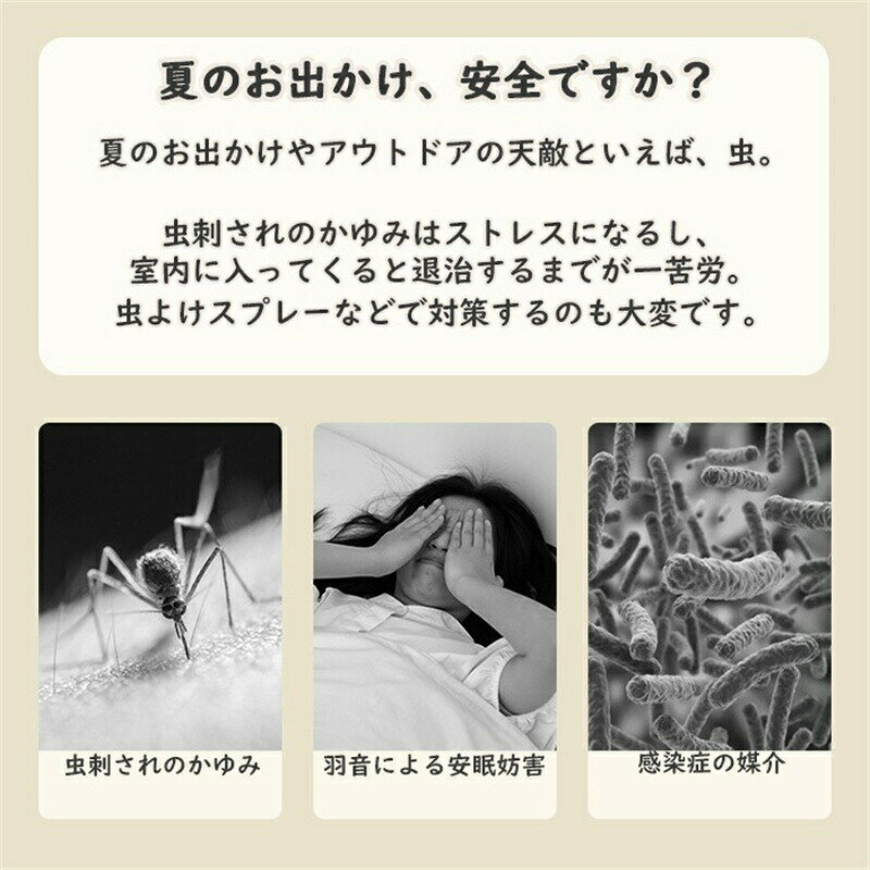 虫除けリング 蚊除けリング 天然成分 蚊よけブレスレット 虫よけリング ダニよけ ...