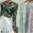 1B22【送料無料】3タイプ 花柄 シースル— レディースUV 冷感 長袖 カットソー セクシー トップス ホワイトトップス 透け 薄手 シアートップス 通勤通学 バーゲン(4)