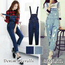 2A44【楽天1位!】ビンテージデニムサロペット/オールインワン/クラッシュ/コンビネゾン/ロンパース/オーバーオール/サロペット/インディゴ/ブルー/レディース【送料無料】バーゲン ランキング