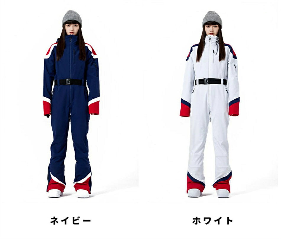 連体スキーウェア防寒 保温スノーボードウェア おしゃれ女性 大きい ウエア スノボ...